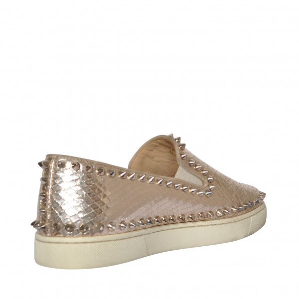 Christian Louboutin Metallic Studded Sneakers