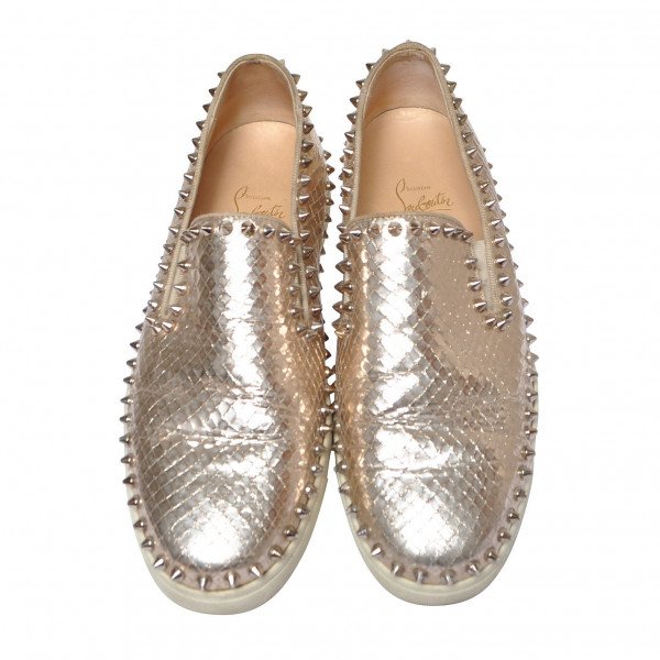 Christian Louboutin Metallic Studded Sneakers