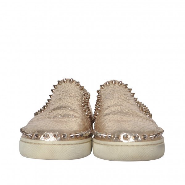 Christian Louboutin Metallic Studded Sneakers