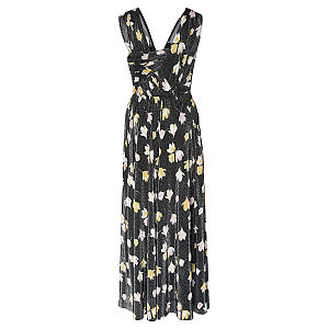 Self portrait floral printed plisse dress shop