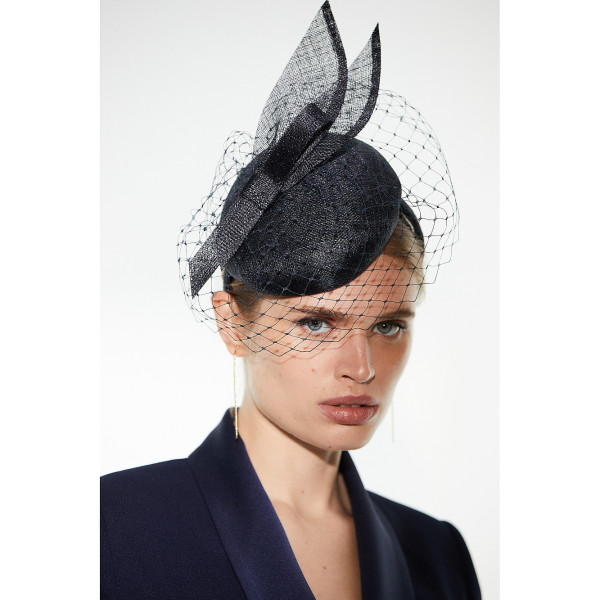 Karen Millen Emily-London Asymmetric Veiled Fascinator