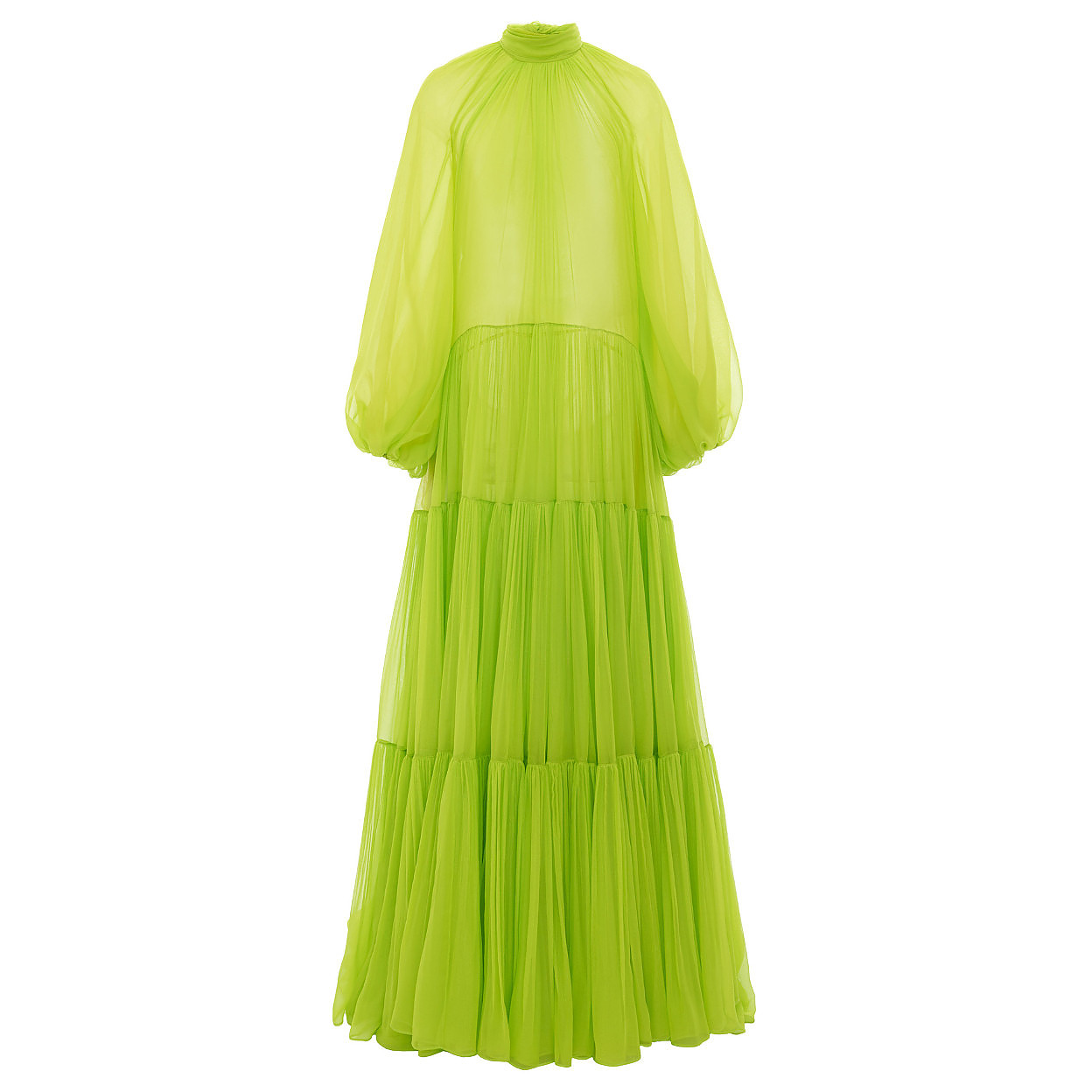 Valentino Ruffled Georgette Long Dress