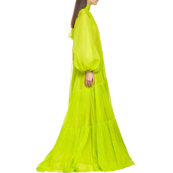 Valentino Ruffled Georgette Long Dress