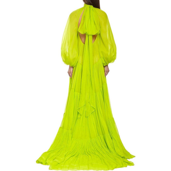 Valentino Ruffled Georgette Long Dress