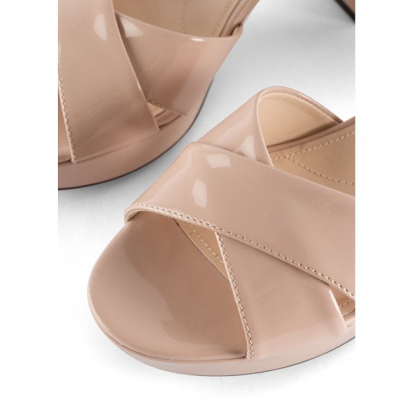 PRADA Patent Leather Platform Sandals