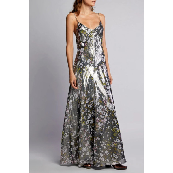 Ganni silver dress cheap