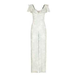 Rent Buy Beulah Riya Green Shadow Jumpsuit MY WARDROBE HQ