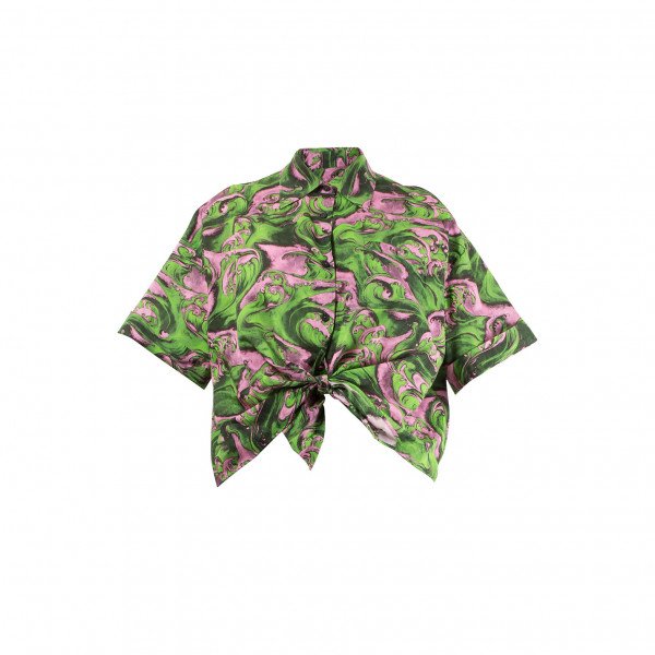 McQ Printed Tie-Up Shirt