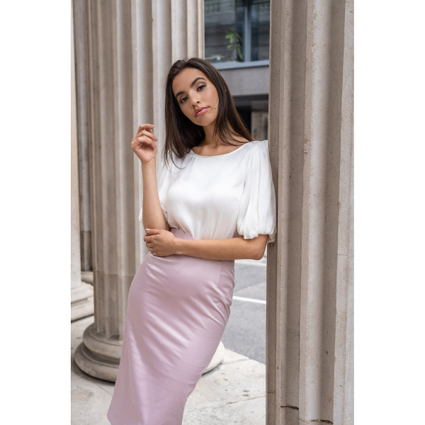 FEMPONIQ Puff Sleeve Cupro Blouse