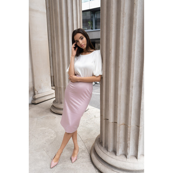 FEMPONIQ Puff Sleeve Cupro Blouse