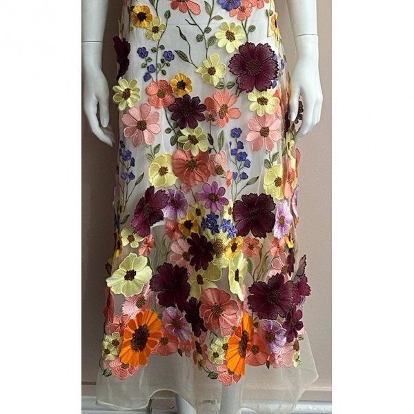 Claire Mischevani 3D Floral Dress