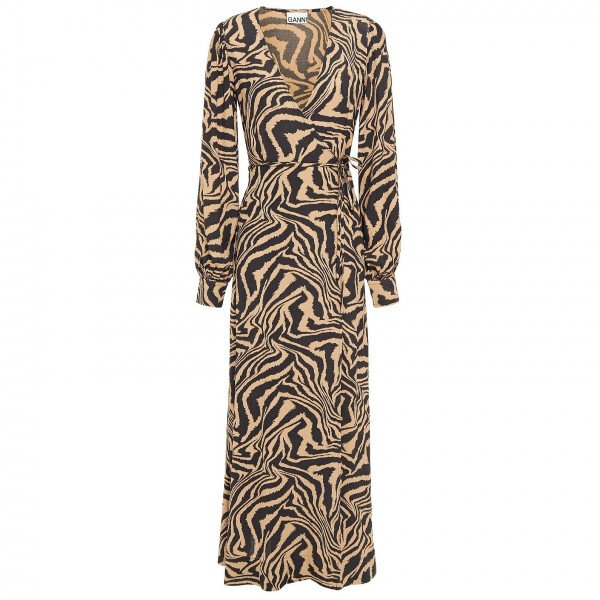 Ganni tiger print dress hotsell