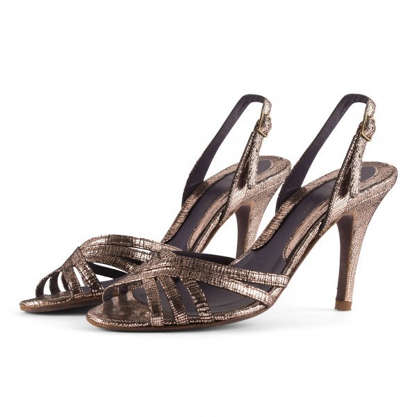 Zadig & Voltaire Strappy Metallic Heeled Sandals