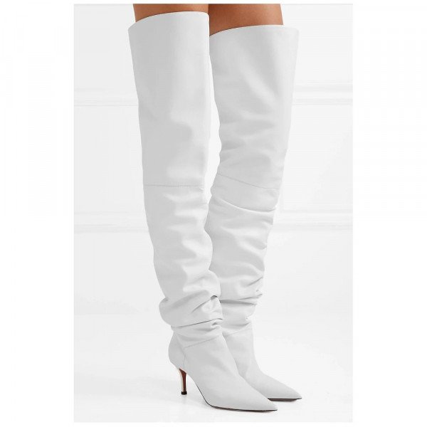 Amina muaddi over the knee boots shop