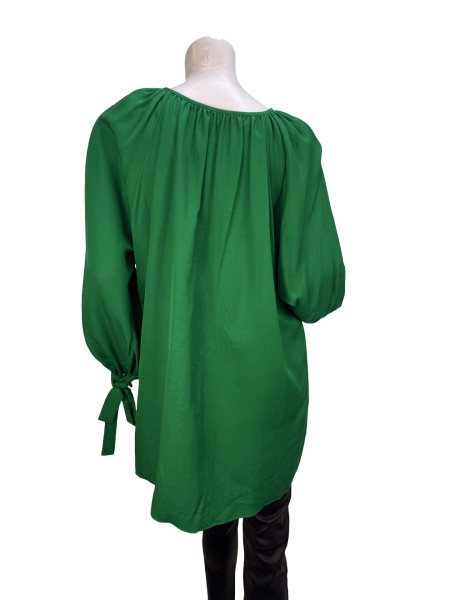 Layeur Emerald Bow-Cuff Blouse