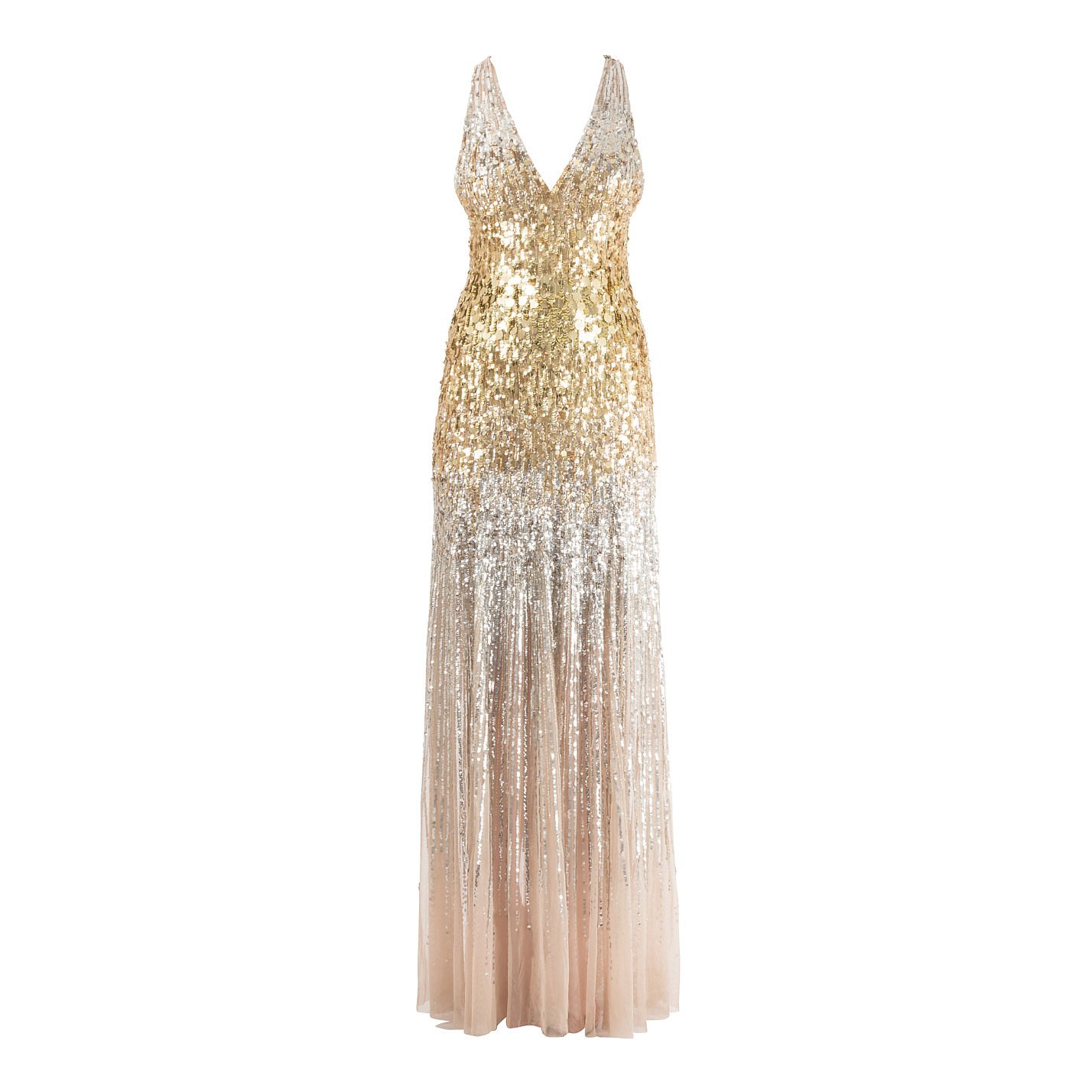 Jenny Packham Sequinned Crossback Gown