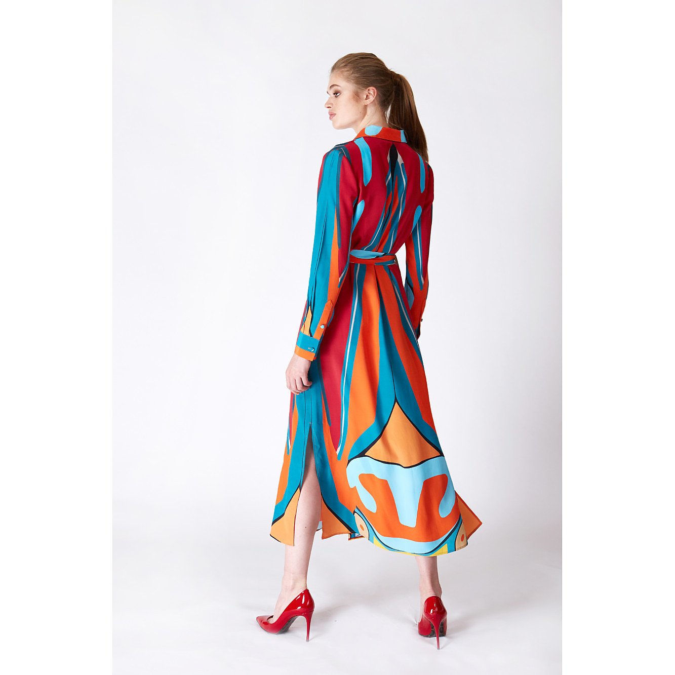 Dhela Multicolour Striped Shirt Dress