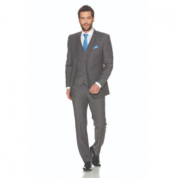 My Wardrobe Mens Grey Slim Fit Trousers