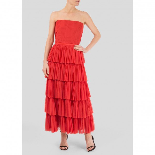 Emilio De La Morena Drew Ruffle Gown