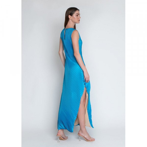 L'Mane Fully Pleated Side Slit Dress