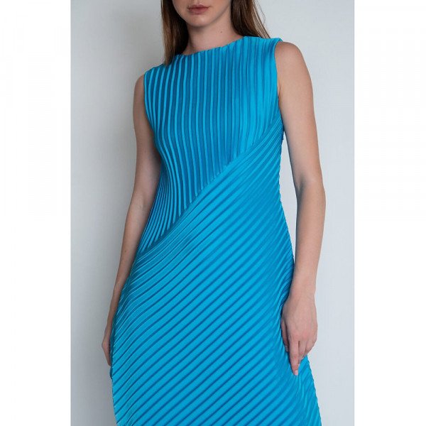 L'Mane Fully Pleated Side Slit Dress