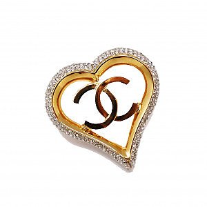 Chanel Gold CC Crystal Brooch – The Closet