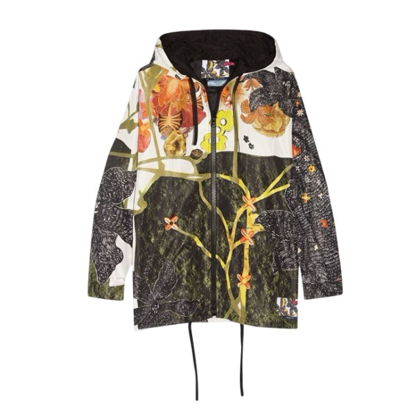 PRADA Floral Waterproof Rain Jacket