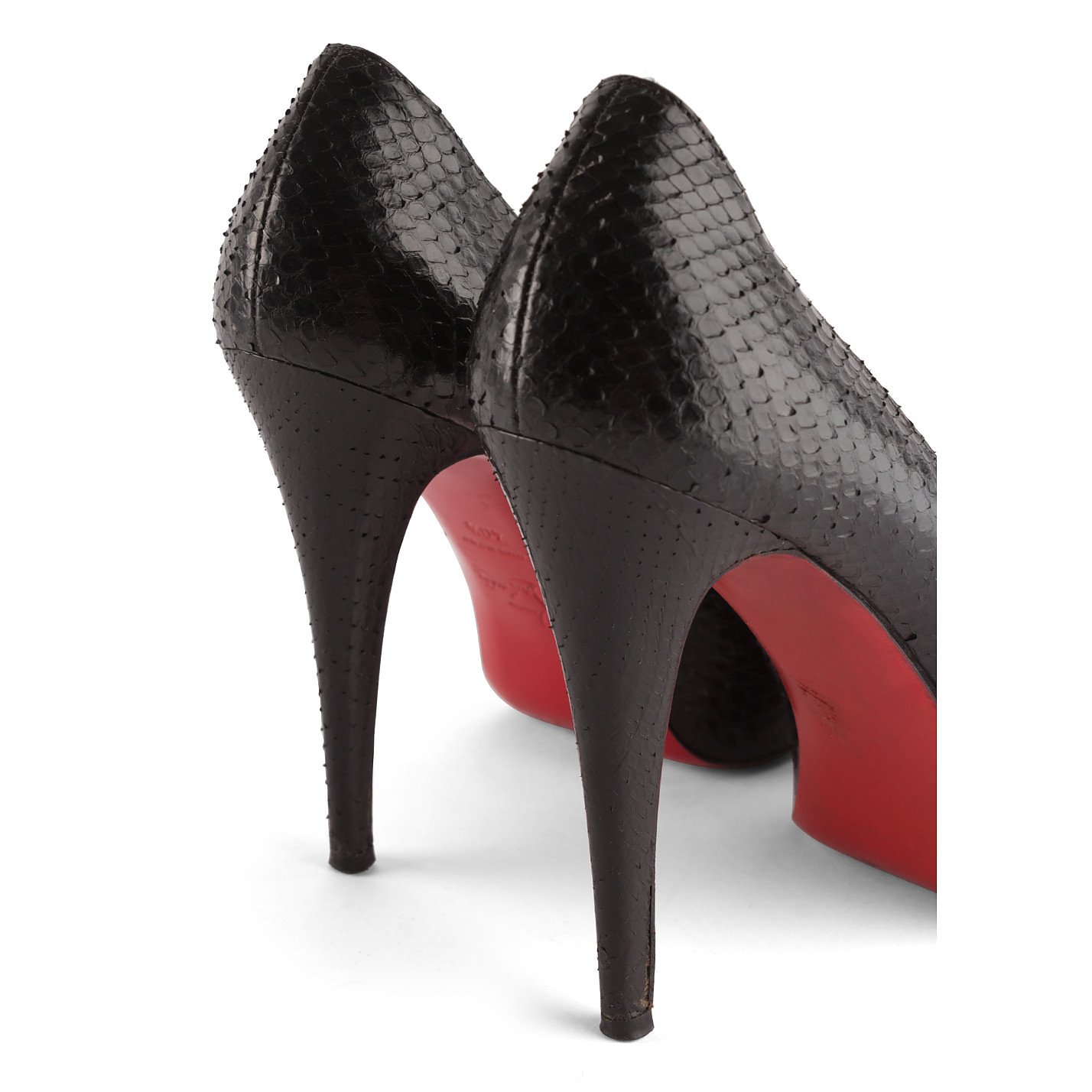 christian louboutin python pumps