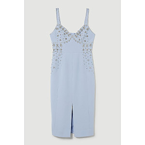 関送込【KAREN MILLEN】ストレッチホルターネックミディドレス 関送込【KAREN MILLEN】ホルターネックベルト付きミディドレス