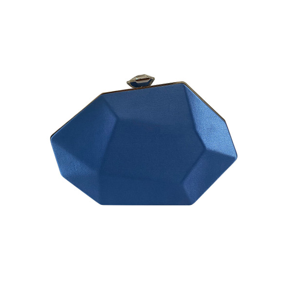 Atelier Swarovski Crystal Geometric Clutch With Satin Contrast