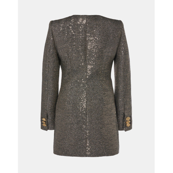 Alessandra Rich Sequin Tweed Mini Dress