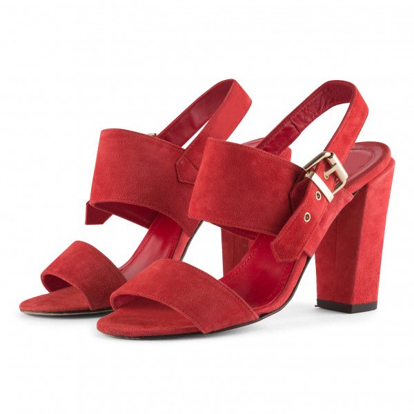 Vanessa Bruno Suede Block Heel Sandals