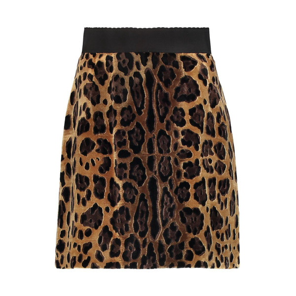 Leopard a line mini cheap skirt