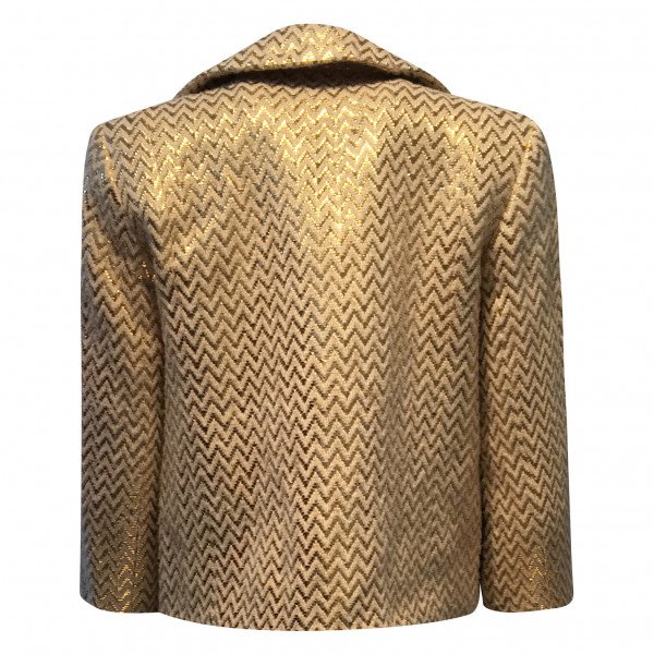 Milly Metallic Chevron Skirt Suit