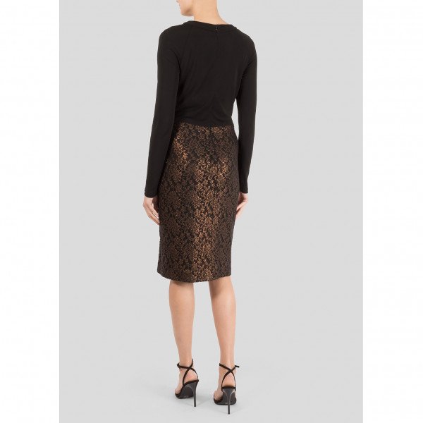 Prabal Gurung Metallic Baroque Lace Dress