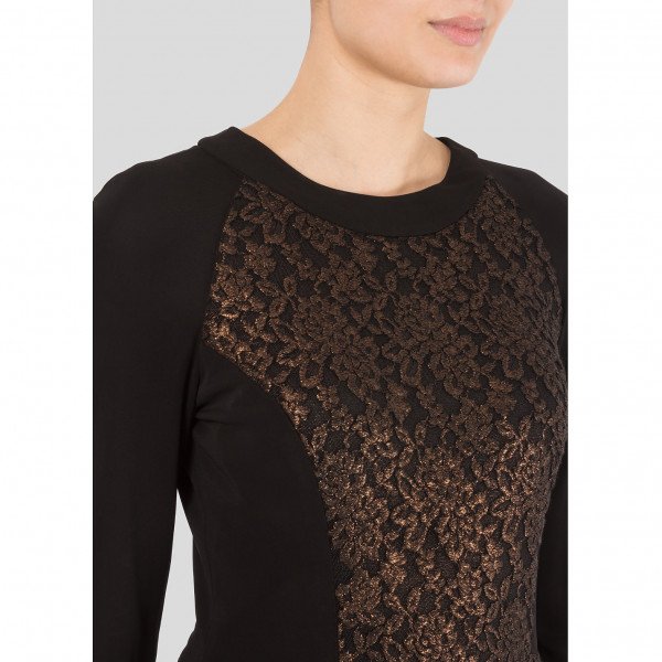 Prabal Gurung Metallic Baroque Lace Dress