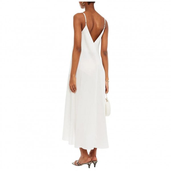 Mother of Pearl Auraura Asymmetric Pleated Midi Dress