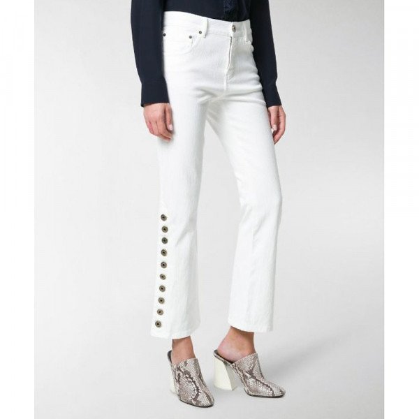 Chloé Button-Detail Flared Trousers