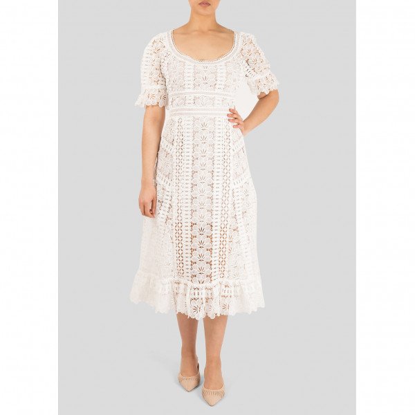 Self-Portrait Guipure Lace Midi Dress