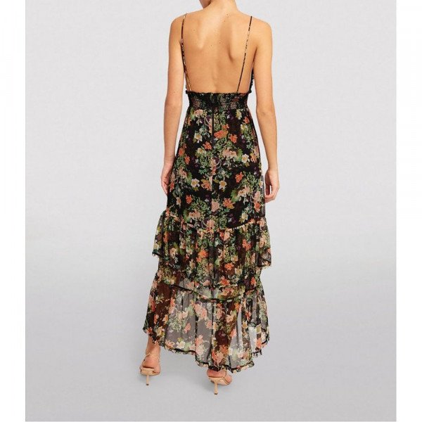 Alice + Olivia Imogene Silk Floral Dress