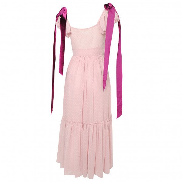 LoveShackFancy Velvet Ribbon Midi Dress