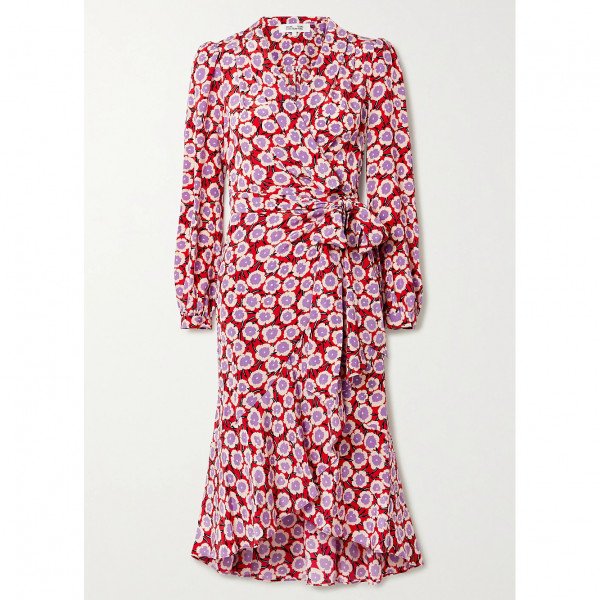 Diane von Furstenberg Carla Two Silk Crepe De Chine Wrap Dress