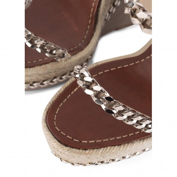Christian Louboutin Rope And Chain Embellished Wedges