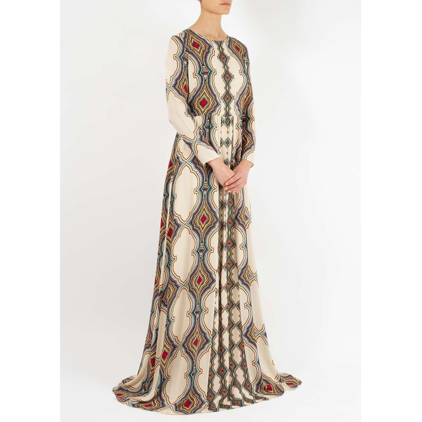 Dhela Printed Silk Gown