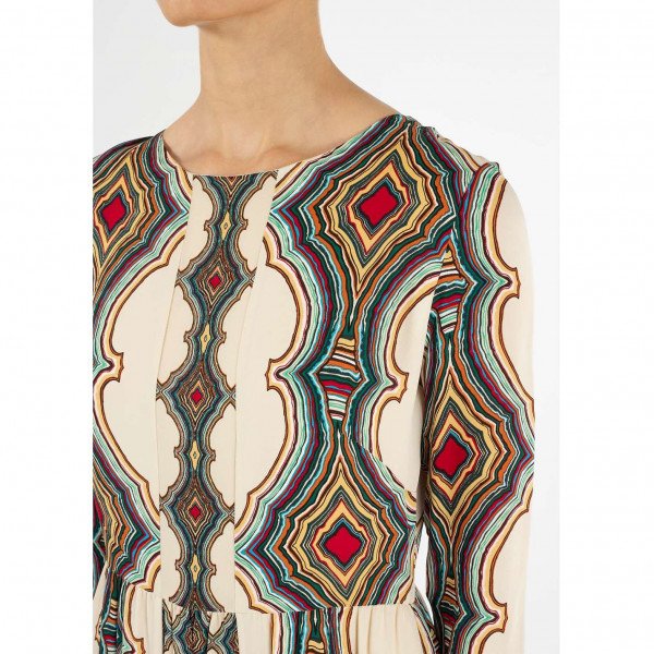 Dhela Printed Silk Gown