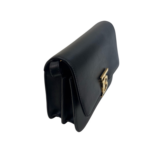 Burberry TB Logo-Plaque Leather Crossbody Bag