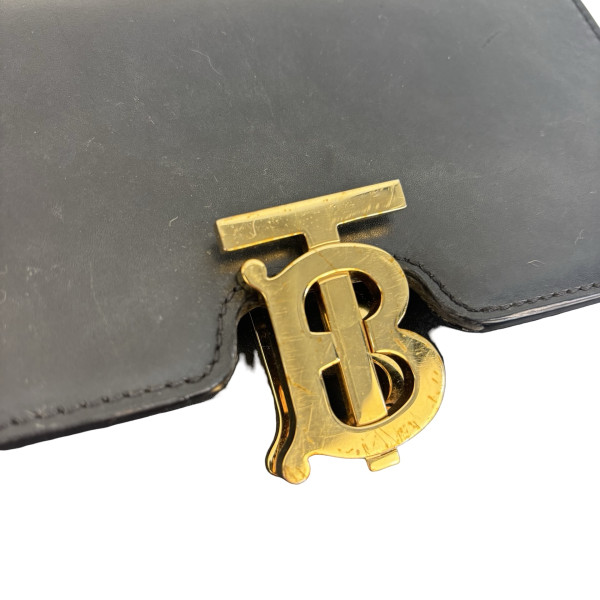 Burberry TB Logo-Plaque Leather Crossbody Bag