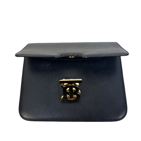 Burberry TB Logo-Plaque Leather Crossbody Bag