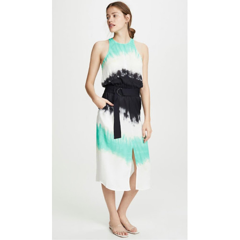 A.L.C. Tallulah Belted Tie-Dye Midi Dress
