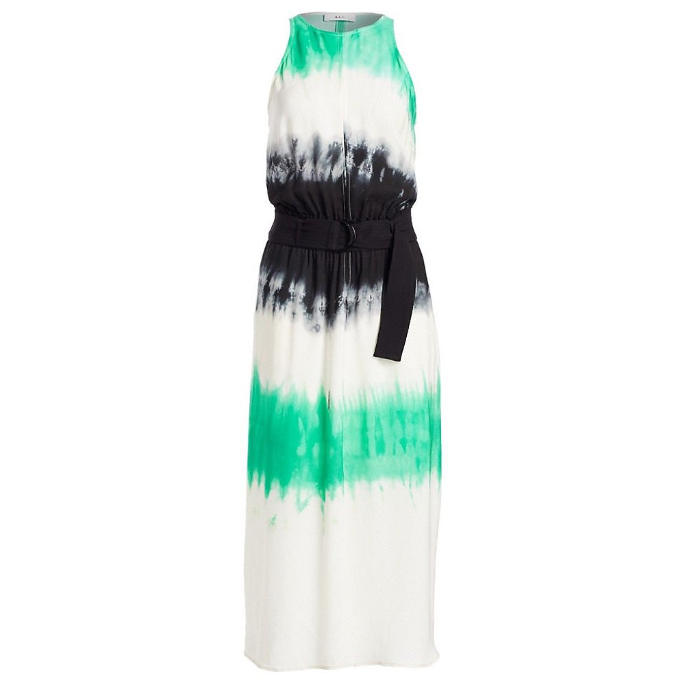 A.L.C. Tallulah Belted Tie-Dye Midi Dress